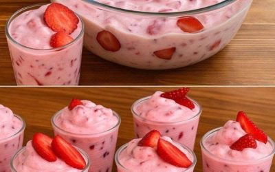 Easy strawberry dessert to prepare in 2 minutes