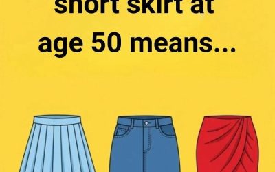 Wearing a short skirt at age 50 means…