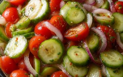 Marinated Cucumbers, Onions, and Tomatoes: A Refreshing Summer Side Dish
