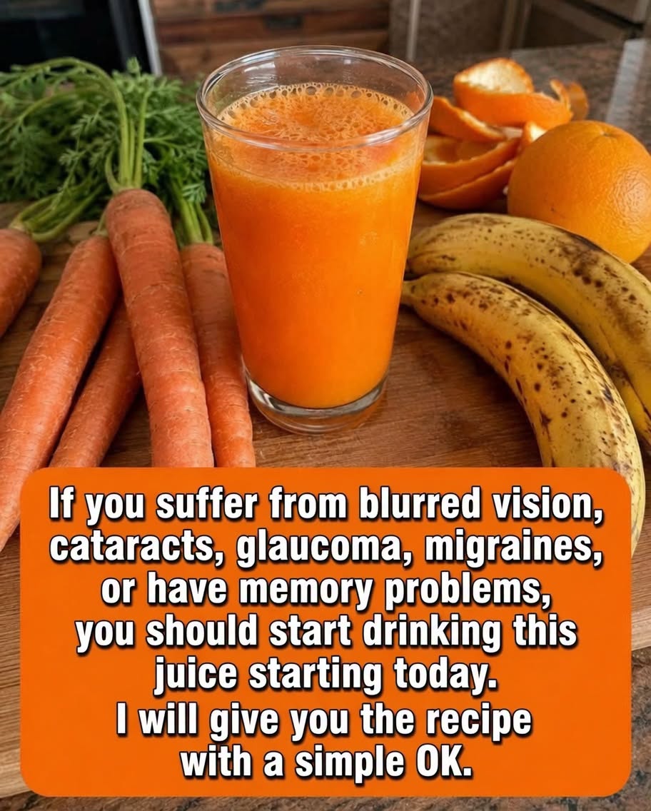If you suffer from blurred vision, cataracts, glaucoma, migraines, or memory problems, this juice is generating interest… To continue receiving my recipes, just say… Thank you! 🙏🏻 Recipe in the first comment
