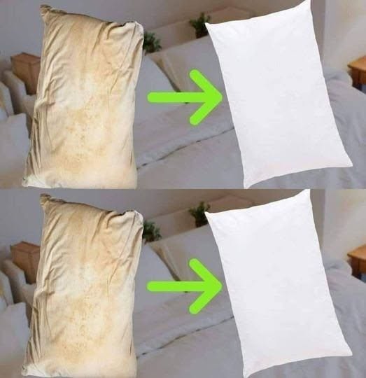 Here’s how to clean dirty bed pillows to leave them white and smelling sweet.