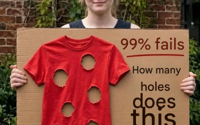 99% of people are wrong… How many holes does this shirt really have? 👕🤔