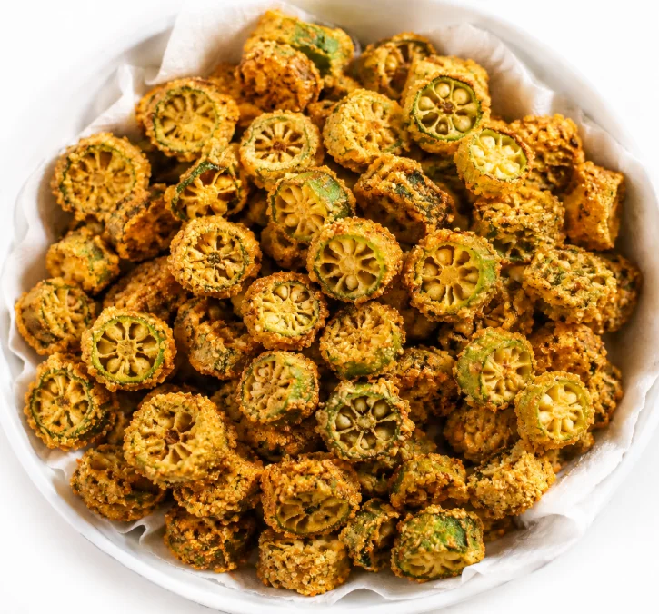 Crispy Fried Okra with Cornmeal Coating
